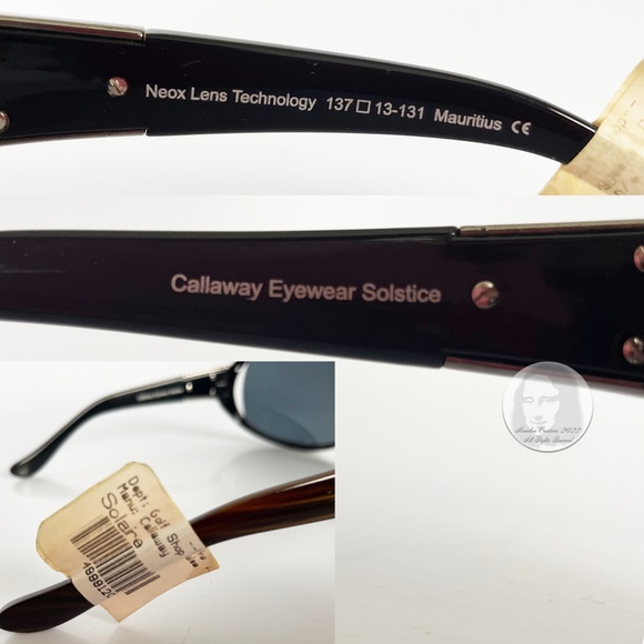 Callaway Womens Solaire Solstice Sunglasses Wood Frame Neox Lenses NIB NOS NWT